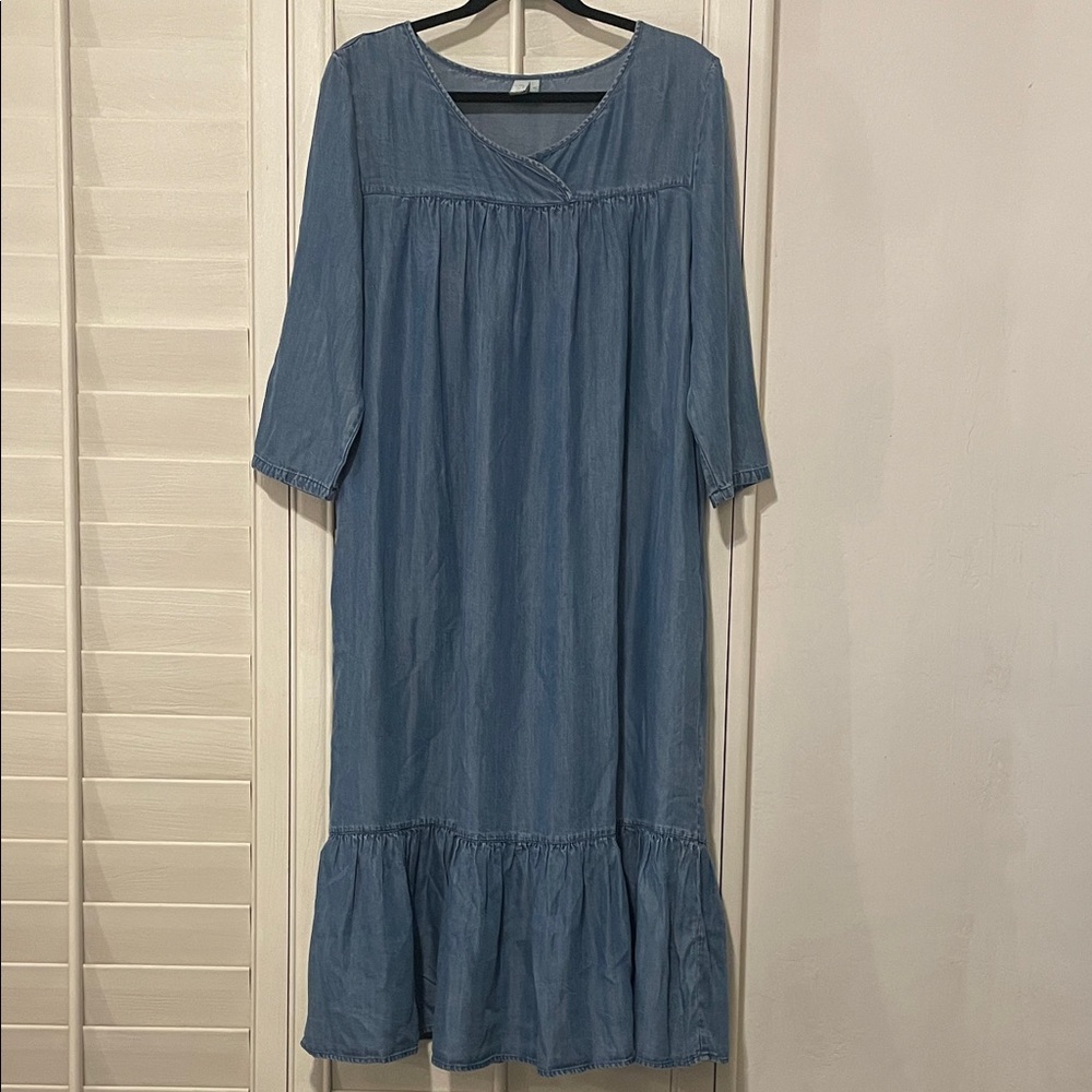 Sahalie Blue Long Sleeve Dress